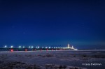 Mackinac Bridge Wide Nighttime Star&nbsp;Trail