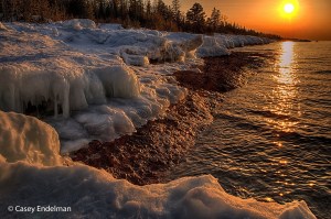 Lake Superior Coast at Sunset