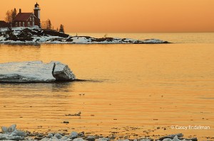 Eagle Harbor Lighthouse at Sunset